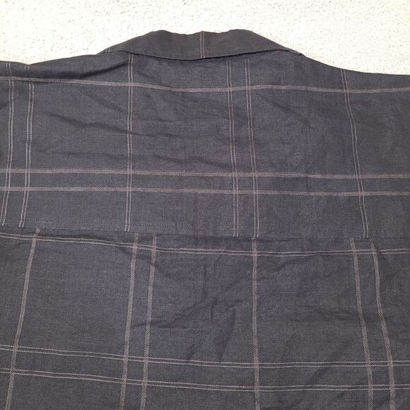 Godbody Collection Shirt Mens XL Black Plaid Linen Oversized Button Up Camp - Picture 12 of 12